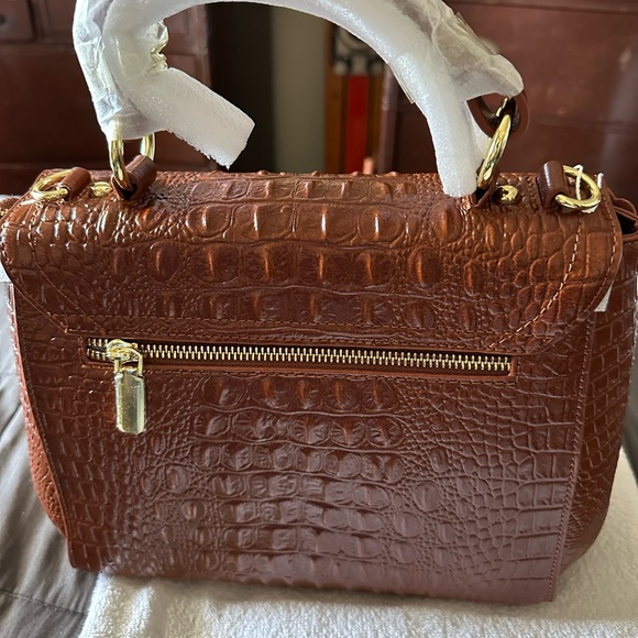Crocodile Embossed Leather Tote